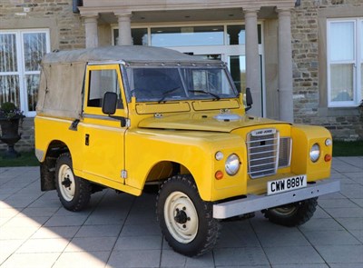 Lot 282 - 1982 Land Rover Series III 88"; Registration number: CWW 888Y Date of first registration: 29 11...
