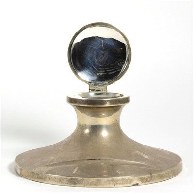 Lot 20 - An Oversized George V Silver Capstan Inkwell, probably mark of George Nathan & Ridley Hayes,...