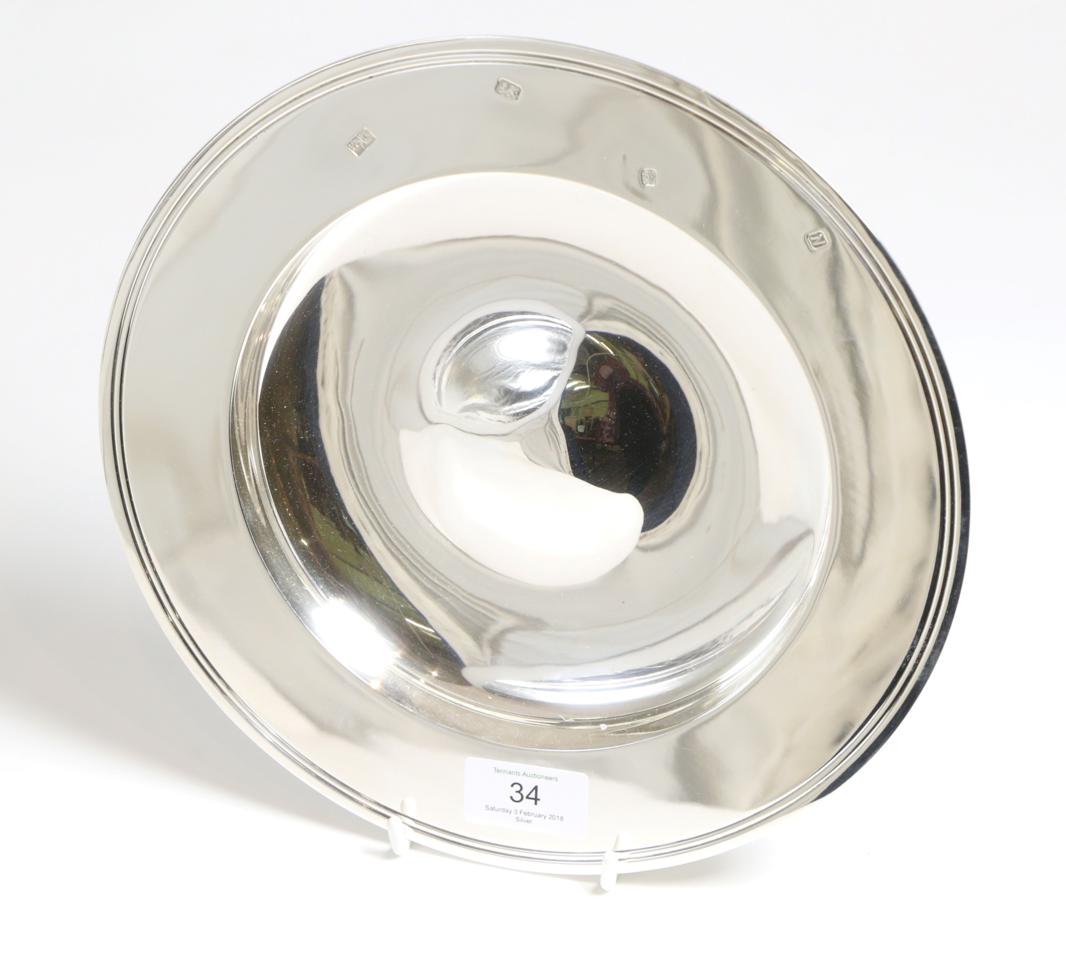 Lot 34 - A Large Modern Silver Armada Dish, Mappin & Webb, London 1987, 25.5cm diameter, 22.6ozt