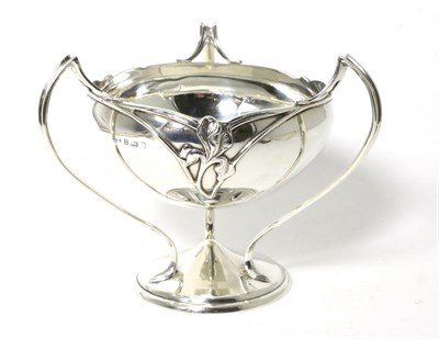 Lot 41 - An Edwardian Art Nouveau Silver Centrepiece Bowl, C.F.& Co, Birmingham 1908, the circular bowl with