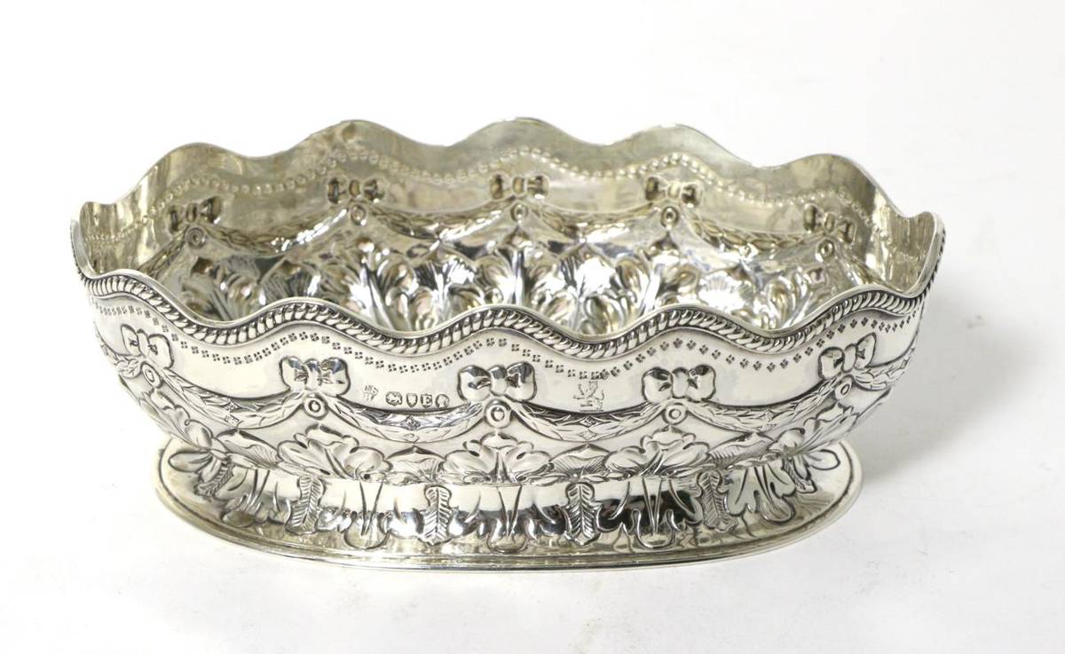 Lot 44 - A Victorian Silver Oval Bowl, Charles Stuart Harris, London 1880, with shaped rim, decorated...