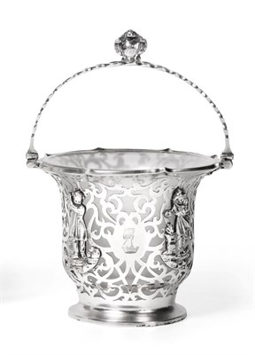 Lot 55 - An Early Victorian Silver Swing Handled Sugar Basket, Charles Reily & George Storer, London...