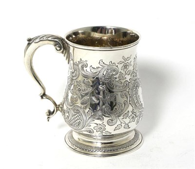 Lot 82 - A George II Silver Mug, Joseph Steward II (Grimwade unregistered 3681), London 1759, baluster...