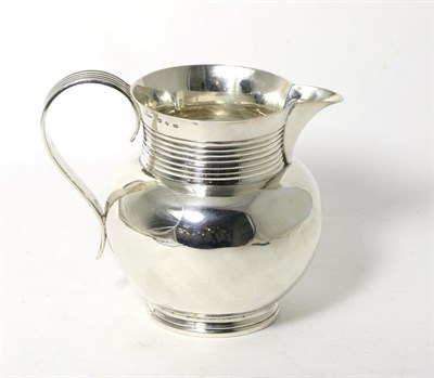 Lot 92 - A Late Victorian Silver Water Pitcher or Beer Jug, Plante & Co Ltd, Birmingham 1898, with...