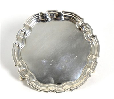 Lot 114 - A George II Silver Small Salver or Card Tray, mark probably that of John Tuite, London 1733,...