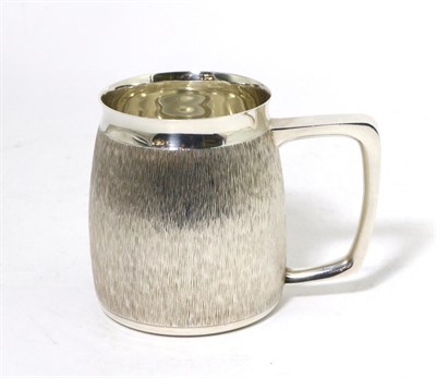 Lot 133 - A Modern Silver Mug, Ollivant & Botsford, London 1971, with flared rim and textured sides,...