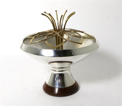 Lot 145 - A Contemporary Silver Flower Bowl, makers mark RS, Birmingham 1999, with detachable gilt metal...