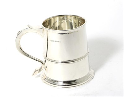 Lot 167 - A Modern Silver Mug of George III Style, C J Vander, Sheffield 2004, plain tapering with...