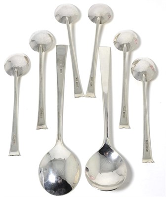 Lot 175 - A Group of Modern Silver Spoons, Albert Frederick Baker, Birmingham 1961 and 1971, comprising:...