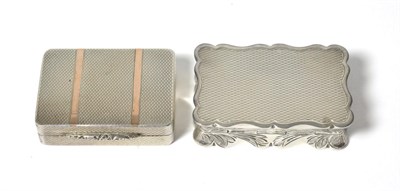 Lot 184 - Two Modern Engine Turned Silver Snuff Boxes, Peter John Doherty, Birmingham 1992 and S J Rose &...
