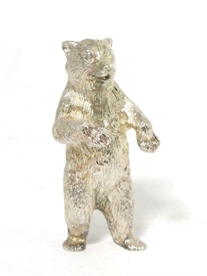 Lot 203 - A Silver Model of a Bear, maker's mark indistinct, London 2008, modelled standing on it's hind...