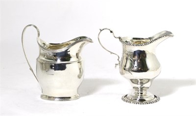 Lot 232 - A George III Silver Cream Jug, maker's mark rubbed, London 1799, with reeded borders and...