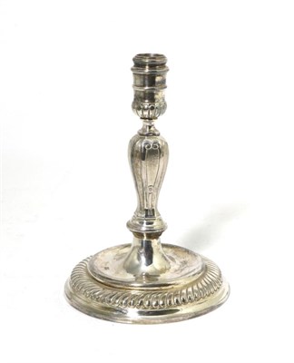 Lot 243 - A Modern Cast Silver Candlestick of 18th Century Style, Camelot Silverware Ltd, Sheffield 1993,...