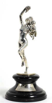 Lot 245 - A Silver Figural Trophy 'Bacchante', M&Co, London 1963, modelled as a female figure holding a child