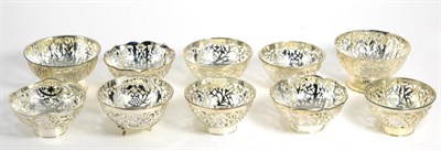Lot 261 - A Large Group of Modern Pierced Silver Bon Bon Dishes, C J Vander, Sheffield 1998-2006, comprising