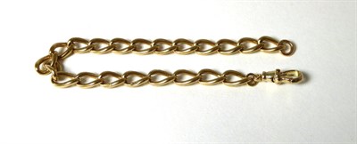 Lot 335 - A curb link bracelet, length 19cm, stamped '9.375'