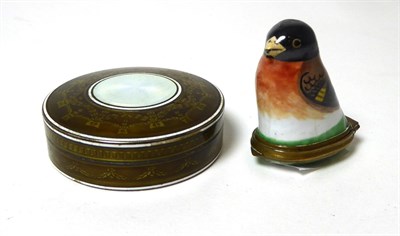 Lot 418 - A Continental silver and enamel snuff box, German and French duty marks; and an enamel...