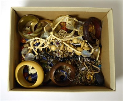 Lot 420 - A good selection of costume jewellery, including two Michaela Frey bangles, a gilt Leopard...