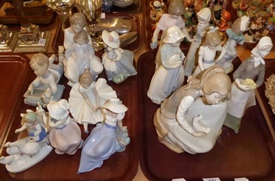Lot 442 - A collection of Nao figures (two trays)