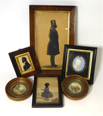 Lot 445 - 19th century silhouette of Captain William Lamont HM's army and assistant commissary died 21st...