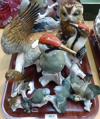 Lot 463 - A collection of Karl Ens china bird figures