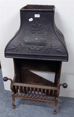 Lot 1038 - A cast iron French style chimney fire basket