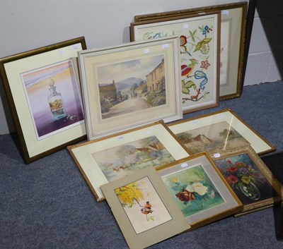 Lot 1099 - A E Jackson, pair of countryside watercolours; together with Florence Walker; a North country...