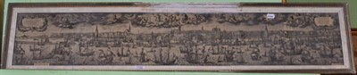 Lot 1102 - A panoramic view (engraved) of a city and port of Amsterdam