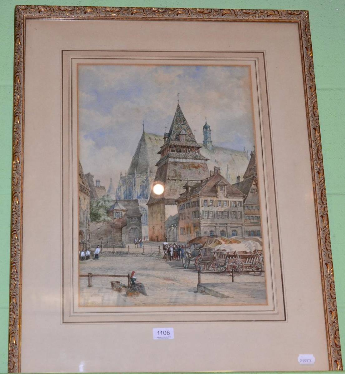 Lot 1106 - Attributed to Louise Rayner, Continental street scene, signed, watercolour