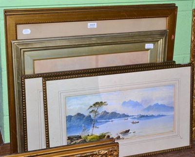 Lot 1117 - A. Procter, river landscape, watercolour, signed lower right; W. Baker, a pair of loch...