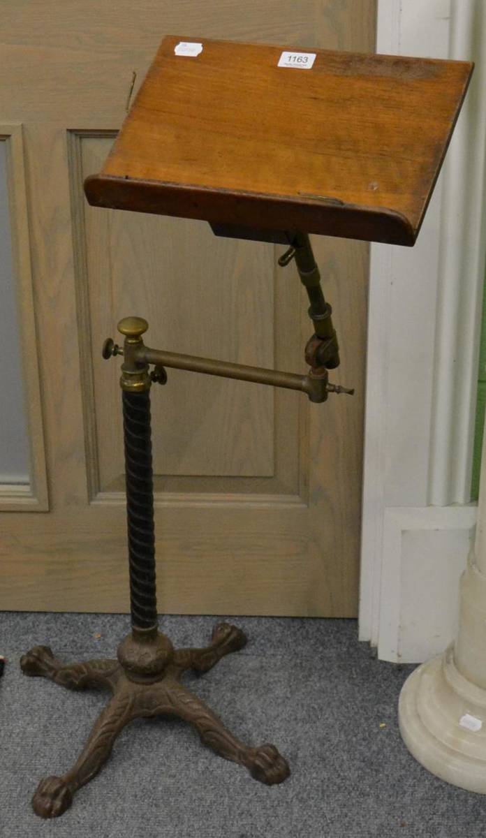 Lot 1163 - A Carters patent adjustable music stand