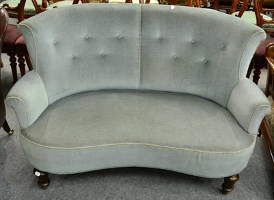 Lot 1200 - A Victorian beech framed button back two seater settee