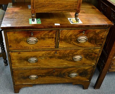 Lot 1234 - A 19th century mahogany three height chest of drawers