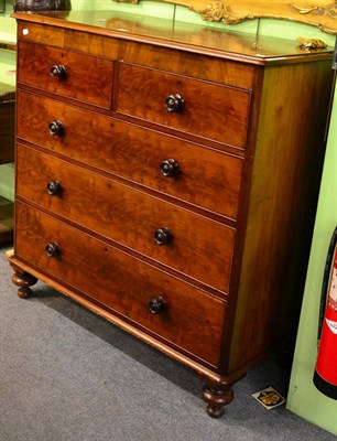 Lot 1269 - A Victorian mahogany four height chest of drawers