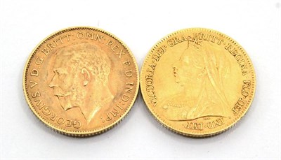 Lot 117 - A Victorian 1897 half sovereign and a George V 1911 half sovereign (2)