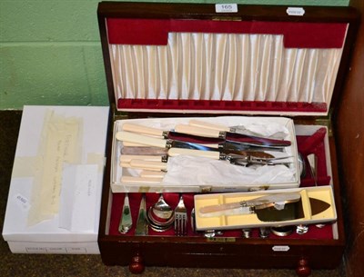 Lot 165 - A canteen of silver plated flatware and loose flatware