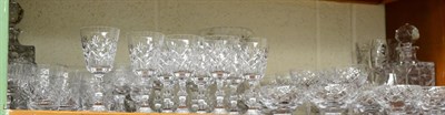 Lot 178 - A shelf of Edinburgh and other glass including wines, tumbler and decanters