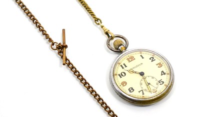 Lot 208 - A military open face pocket watch signed Jaeger Le Coultre, stamped ";G.S.T.P, F045969"; to reverse
