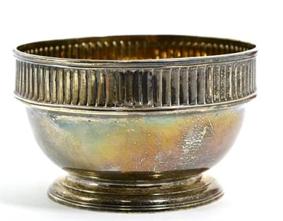 Lot 310 - An Edwardian silver bowl, George Perkins, London 1909, with fluted band to rim and gilt...