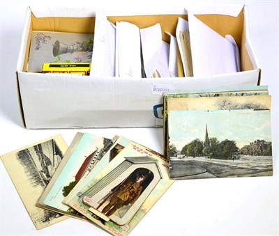 Lot 320 - A collection of postcards, mainly early 20th century including military subject matter, middle...