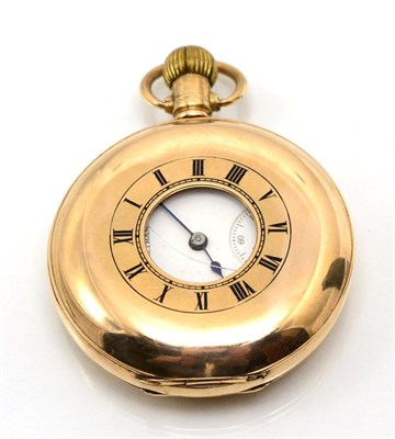 Lot 341 - A 9 carat gold Waltham half hunter pocket watch