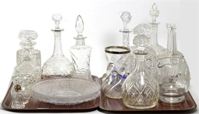 Lot 394 - A quantity of cut glass including part sets of glasses (some marked Stuart and Tudor), eight...