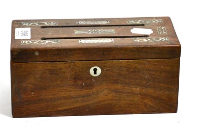 Lot 396 - A desk letter box