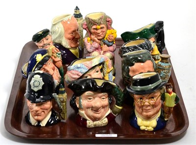 Lot 399 - A collection of Royal Doulton character jugs comprising 'Sir Henry Doulton', 'Dick Turpin',...