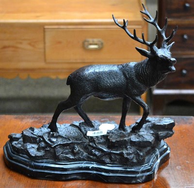 Lot 448 - A bronze of a stag, after Mene