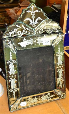 Lot 457 - A Venetian style easel mirror, 52cm in height