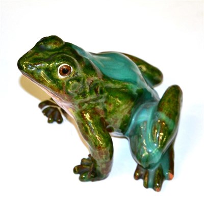 Lot 463 - A French Majolica model of a frog