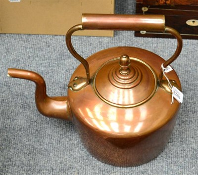 Lot 1023 - A large Victorian copper kettle