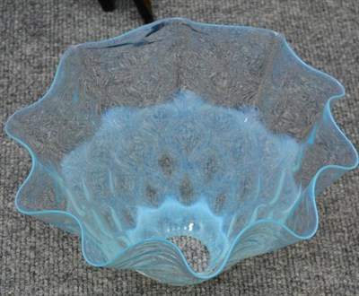 Lot 1025 - A large Vaseline glass shade