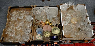 Lot 1029 - Three boxes of various Victorian and later glass